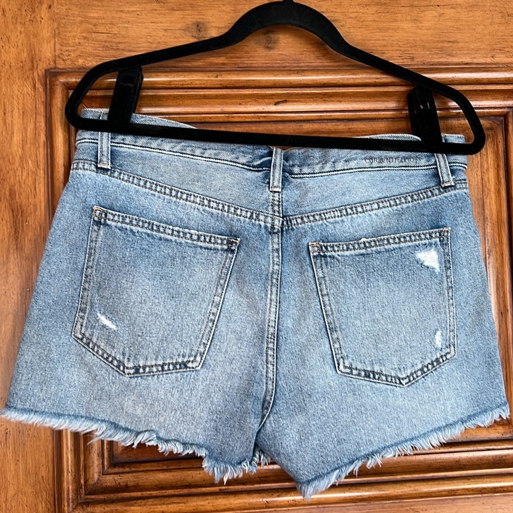 Current Elliott Size 28 denim cutoff blue jean shorts. - Picture 2 of 6